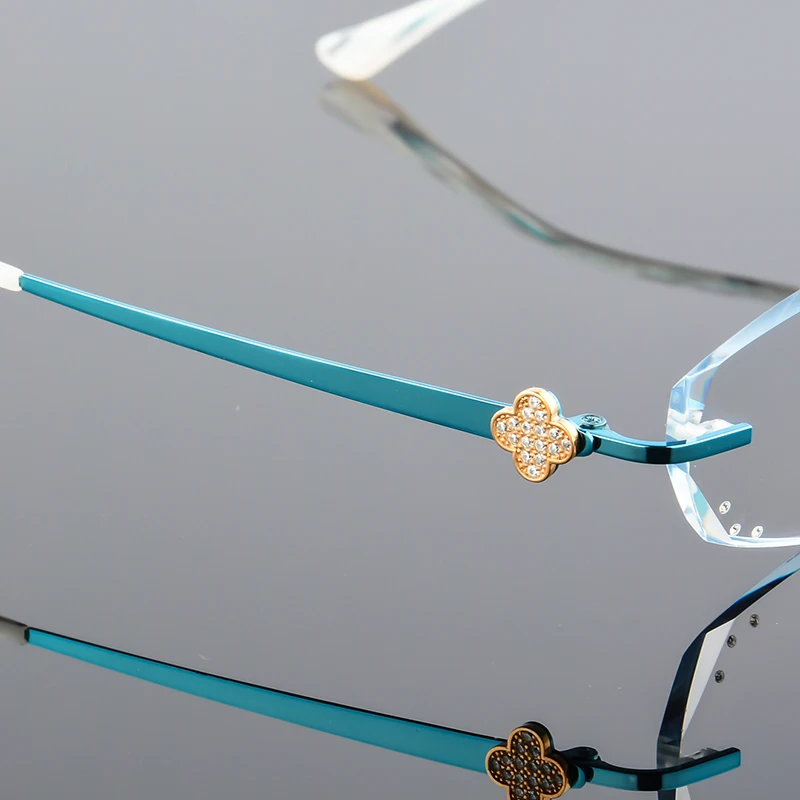 Pure Titanium Eyeglasses Rimless Optical Frame Prescription Spectacle Frameless Glasses For Women Eye glasses myopia Hyperopia