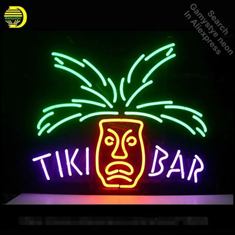 

Неоновая вывеска Tiki bar, вывеска неоновых лампочек для ресторана, вывеска для клуба неоновых лампочек, вывеска логотипа, художественная стеклянная трубка, значок ручной работы, дисплей светильник vd