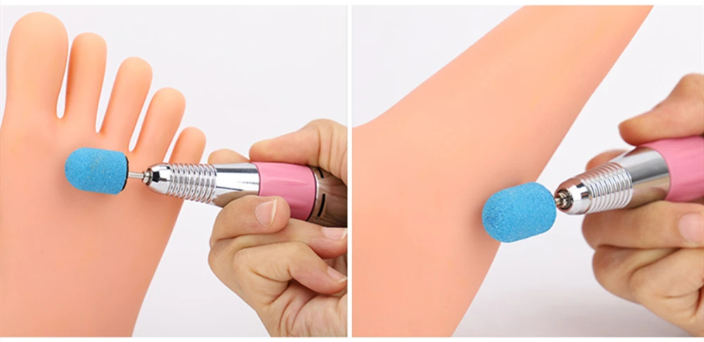 2 Size Sanding Bands Block Cap Professional Pedicure Foot Care Tool Grit Nail Sanding Caps Electric Nail Drill Cutters With Gift