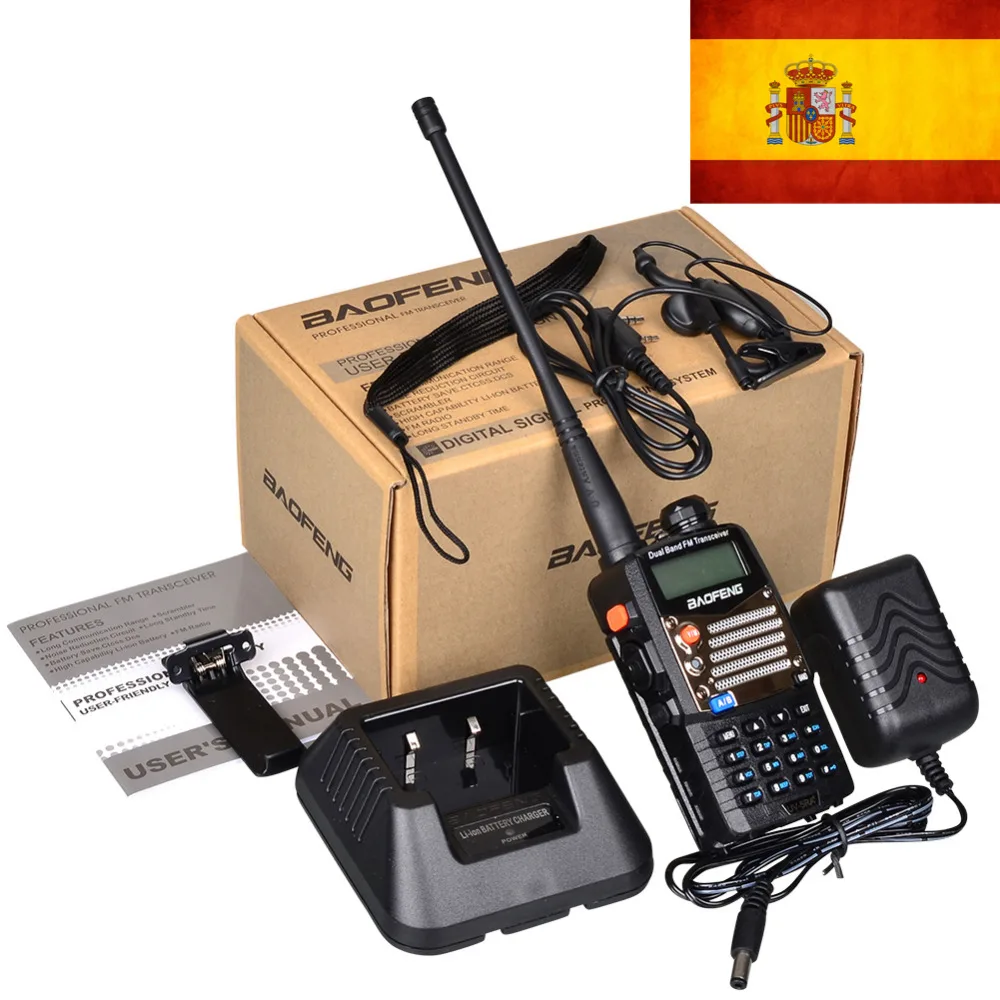 New Black Baofeng UV 5RA+Plus WalkieTalkie 136-174&400-520MHz Two Way Radio  stock in spain-ship by LETTER-only 3 days recieve