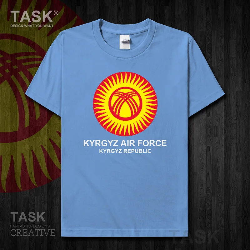 Air Force Kyrgyzstan Kyrgyz KGZ KG country summer Short sleeve new Tops t shirt mens casual jerseys  Tactical  01