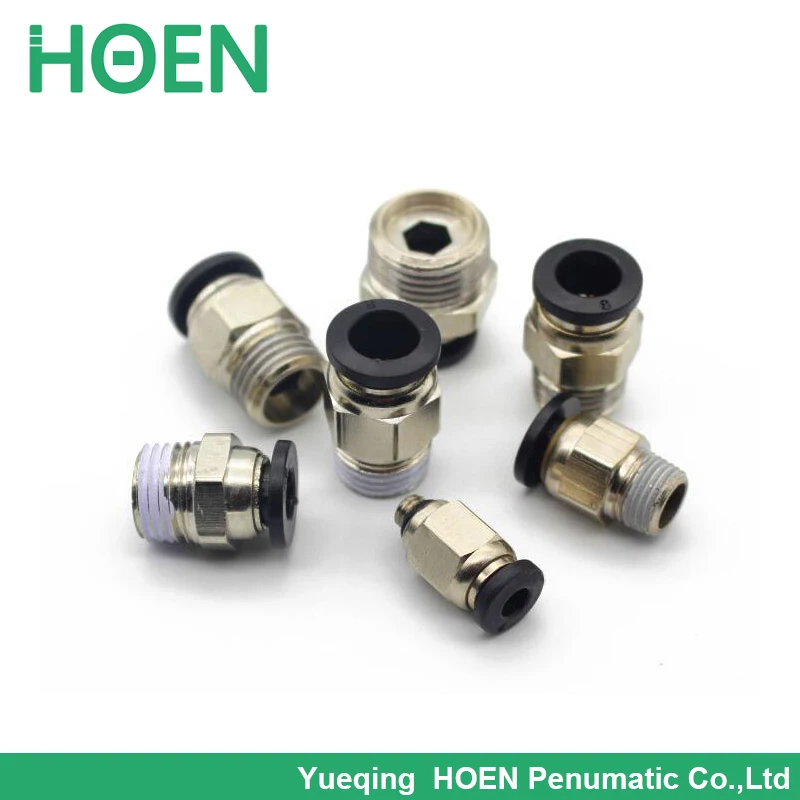 PC16 04 Pneumatic Air Fittings Male Straight Thread Union Push-in Fittin 16mm joint pipe 1/2 Thread Air Quick Conneactor PC16-04