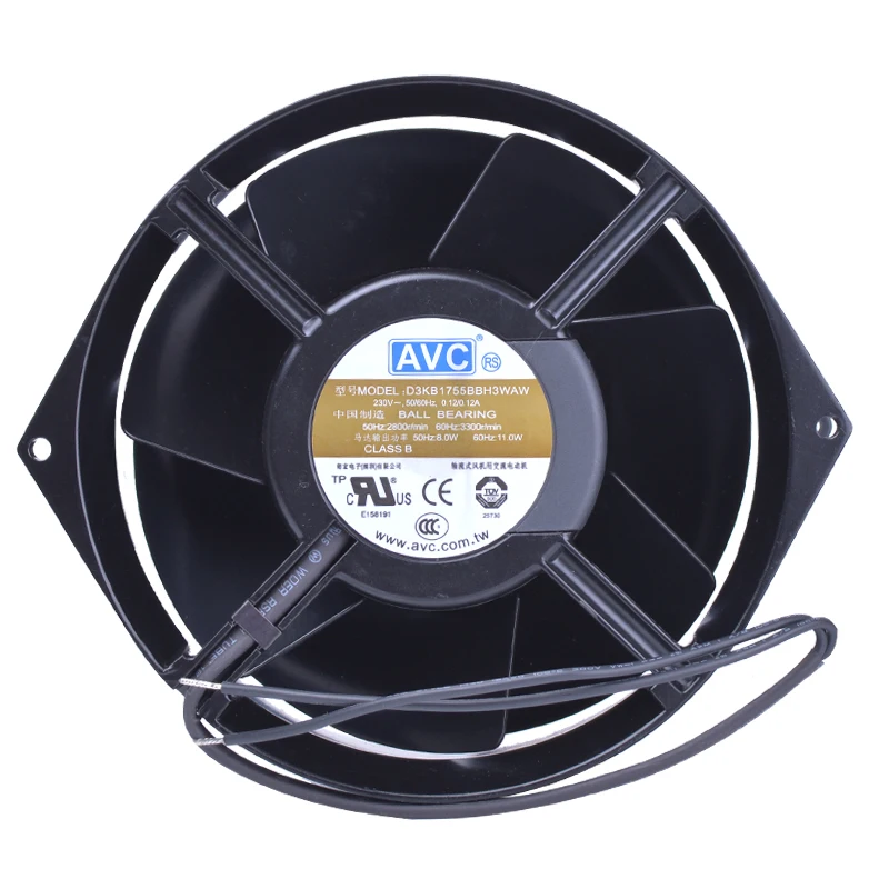 

AVC D3KB1755BBH3WAW AC 230V 0.12A 170x55mm Server Cooling Fan