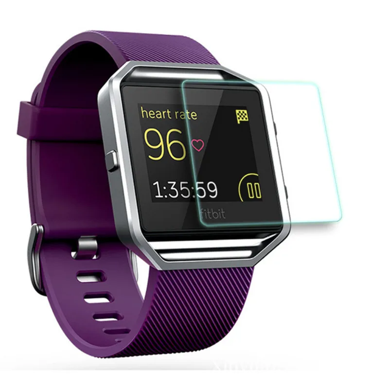 2ชิ้น HOPELF กระจกนิรภัยสำหรับ Fitbit Blaze แก้วป้องกันหน้าจอสำหรับ Fitbit Blaze กระจกนิรภัย