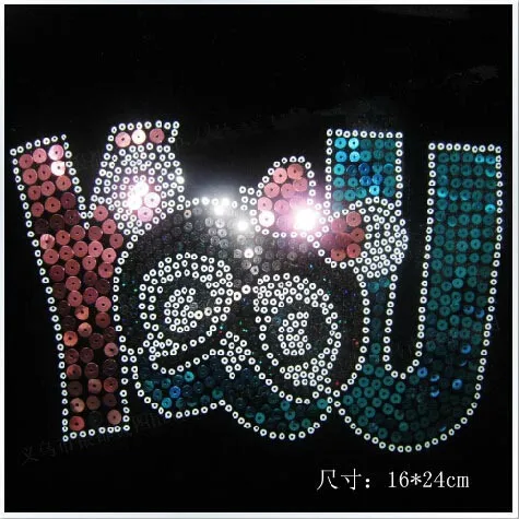 

2pc/lot Sequins Lazer Holographic owl motif design stone hot fix rhinestone motif iron on crystal transfers design