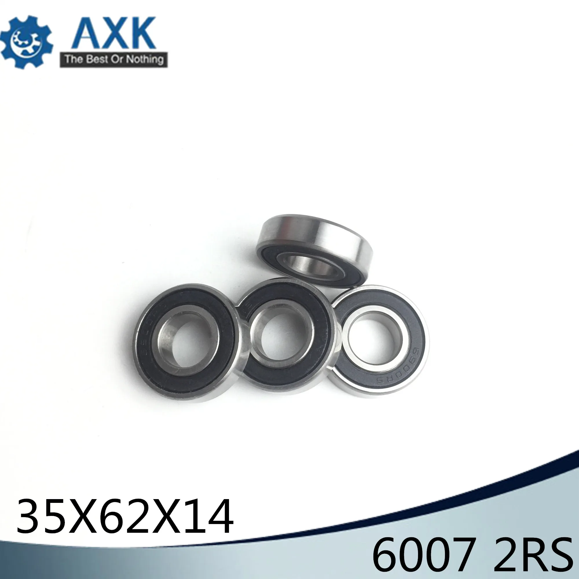 6007RS Bearing ABEC-3 (2 PCS) 35*62*14 mm Deep Groove 6007-2RS Ball Bearings 6007RZ 180107 RZ RS 6007 2RS EMQ Quality