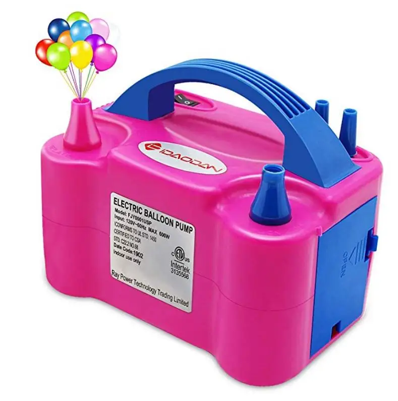 

Portable Dual Nozzle Electric Balloon Blower Pump Electric Balloons Inflator For Wedding Birthday Party Decoration Supplies Rose