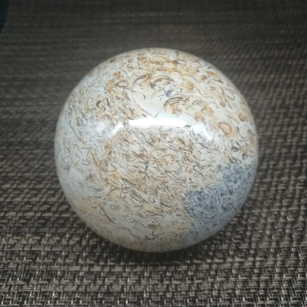 high quality natural stone dinosaur bone quartz crystal ball reiki healing sphere home decoration for sale 1pcs