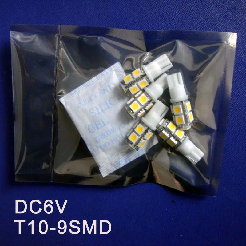 

High quality DC6.3V 6V T10 w5w 194 168 led Warning Signal Pilot Lamp caution light Indicator light free shipping 500pcs/lot