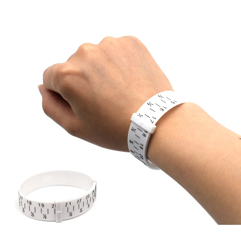 Plastic Bracelet Sizer Wristband Measuring Tool  Adjustable Jewery Bangle Gauge 15 to 25cm