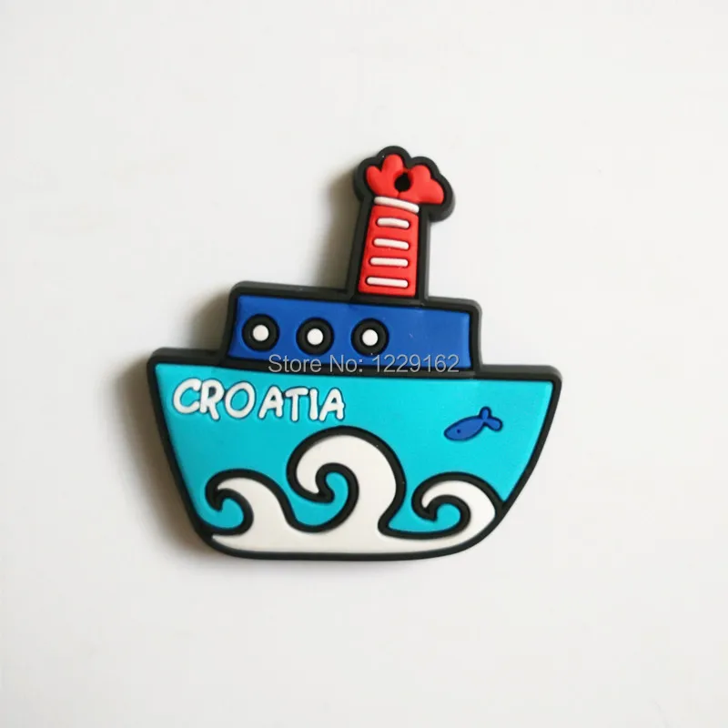 Hot sale!!! Cartoon boat fridge magnets whiteboard sticker Vehicle Silicon Gel Refrigerator Magnets Educational Kids gift