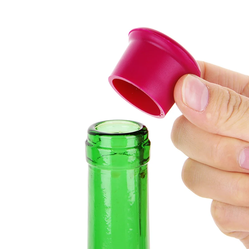 Candy colors Silicone stoppers Leak free Wine Bottle Stoppers Kitchen Bar Tools for red wine and beer bottle cap