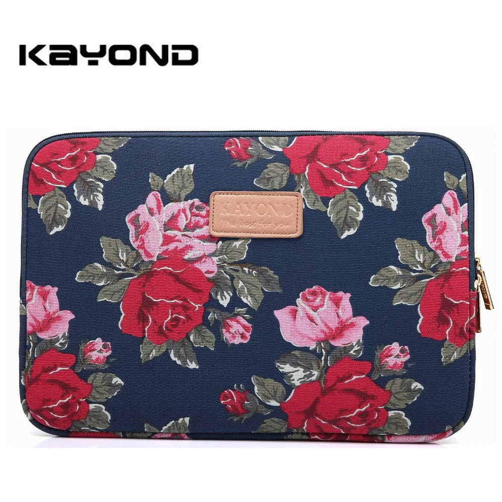 

Blue Peony Drop-proof Laptop Sleeve Case for Macbook Microsoft Surface Book Pro 3 4 Protective Chromebook Tablet Cover