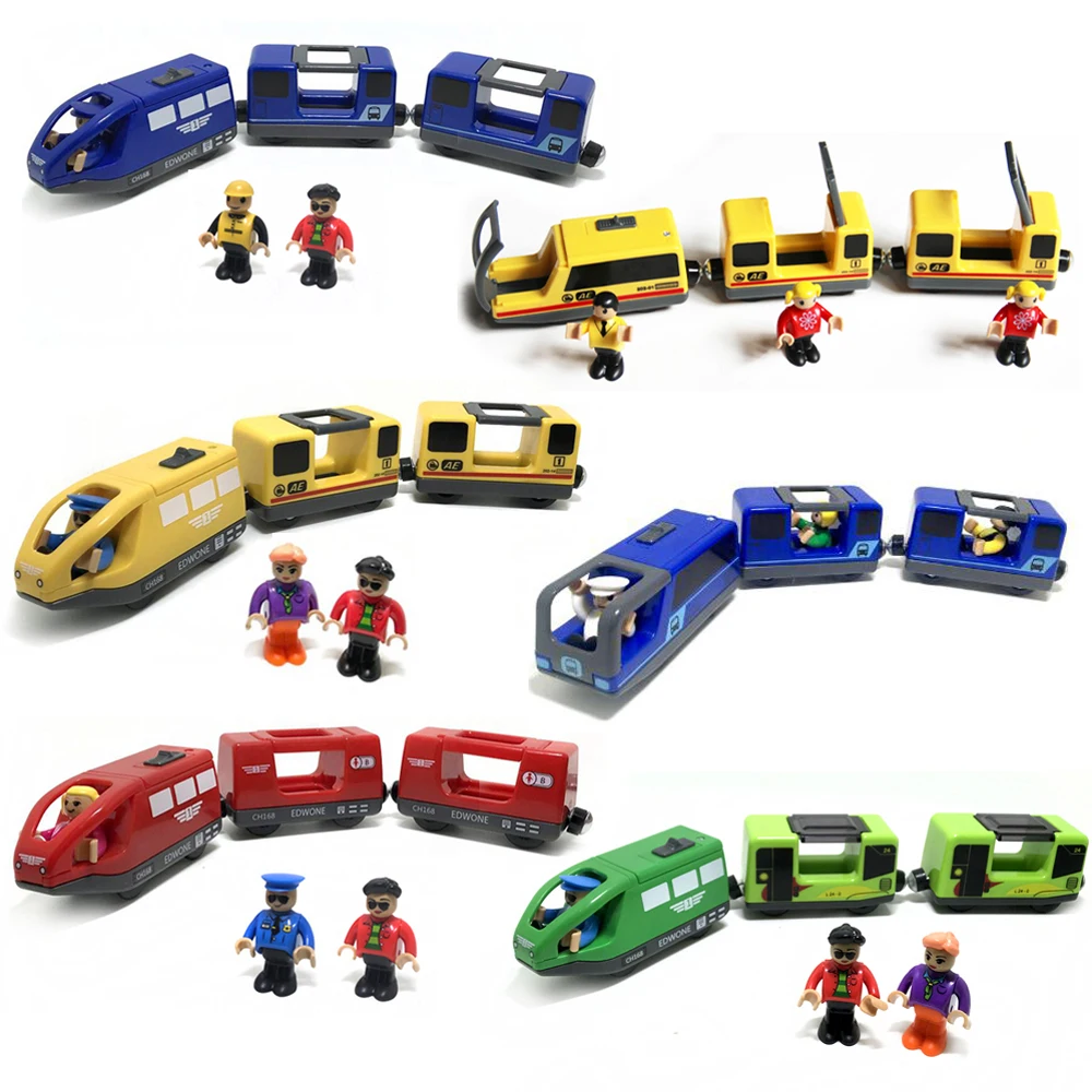 

Train Track Wooden Toys Magnetic Set Electric Car Locomotive Diecast Slot Fit All Wood Brand Railway Tracks For Kids Boy w112