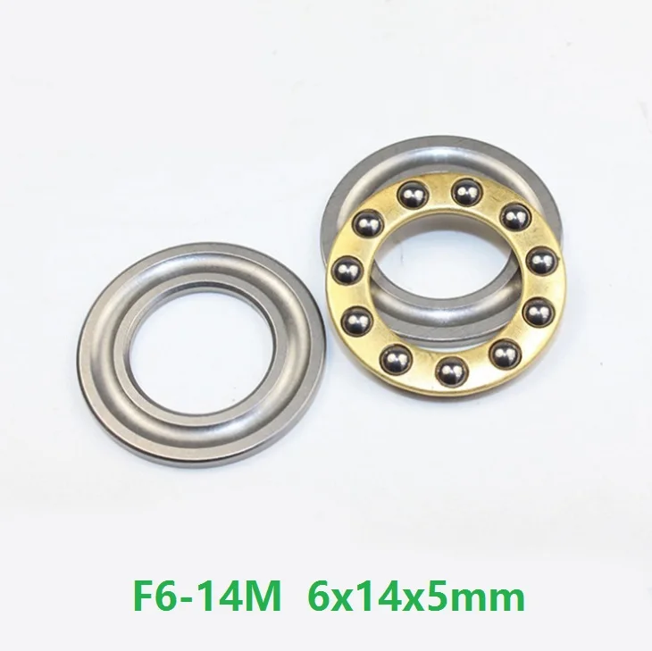 

100pcs/lot F6-14M Axial Ball Thrust Bearing 6x14x5 mm miniature bearing Plane thrust ball bearing 6*14*5mm