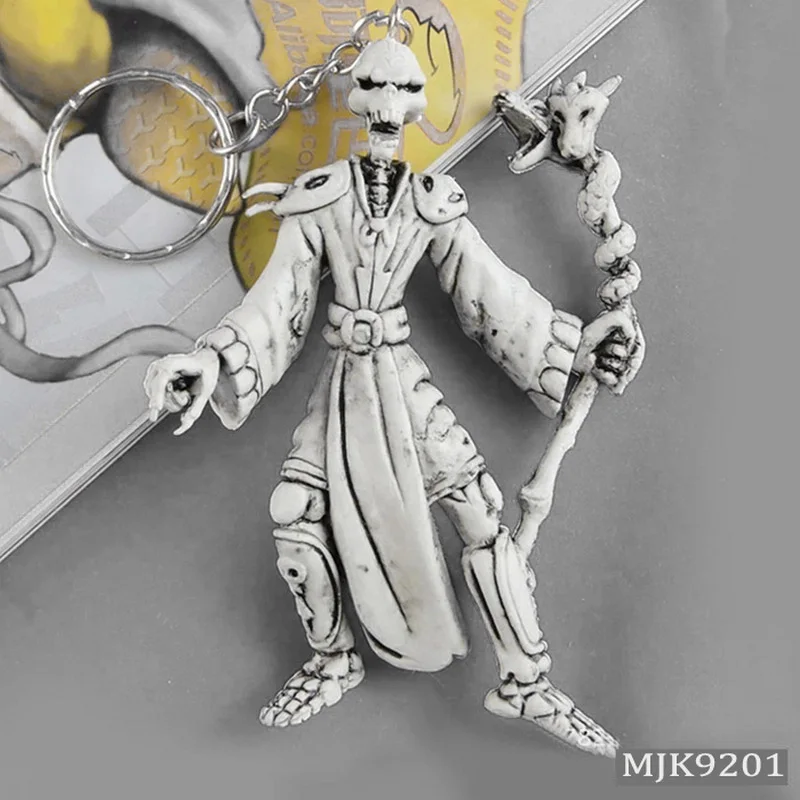 Novelty Skull Keychain Gadgets For Men Vintage Death Devil Monster Pirate Motor Skeleton Key Chain On Bags Party Boyfriend Gift