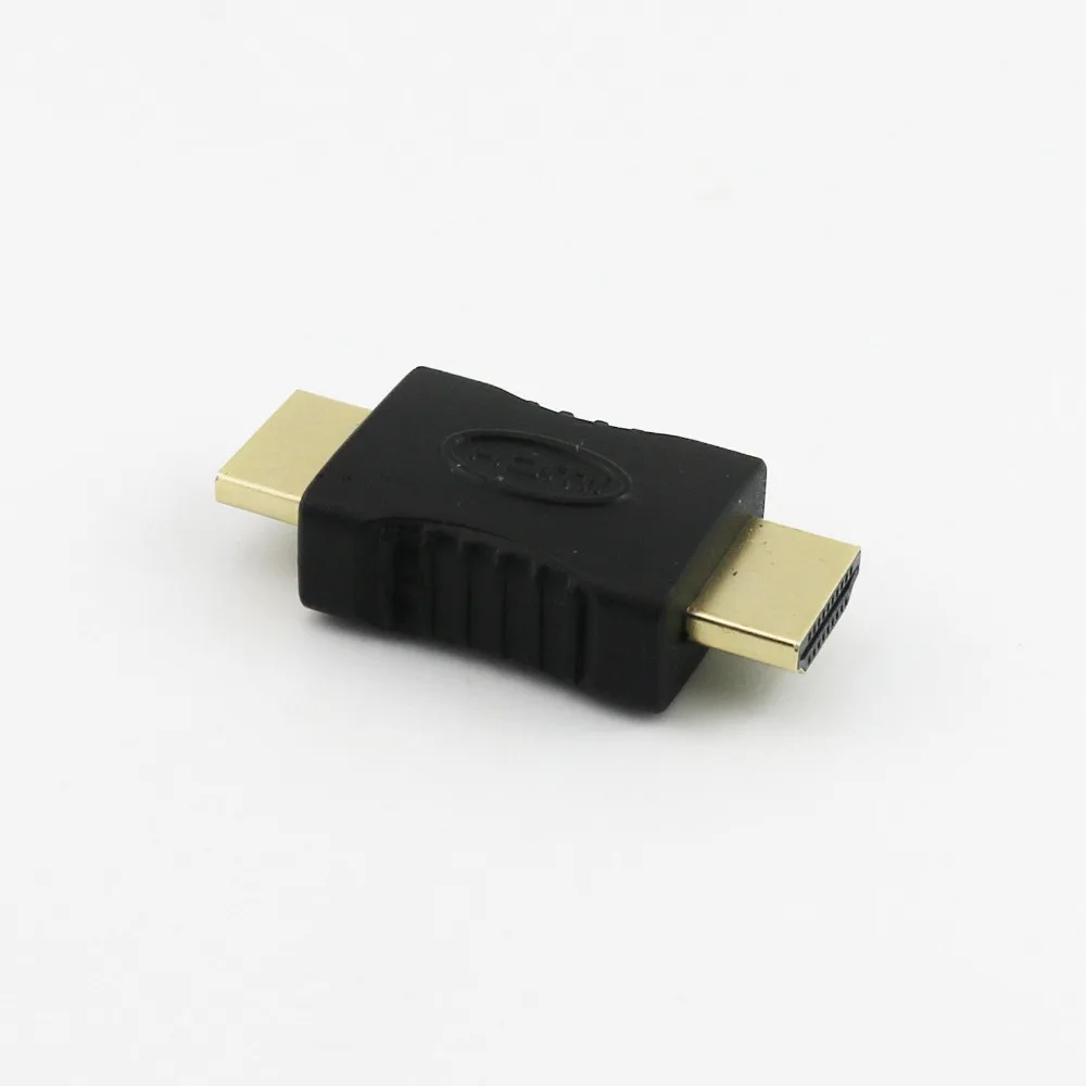 Gold Plated 1080P HDMI-compatible Male To HDMI-compatible Male M/M Plug Coupler Gender HDTV Extender Adapter Connector Black