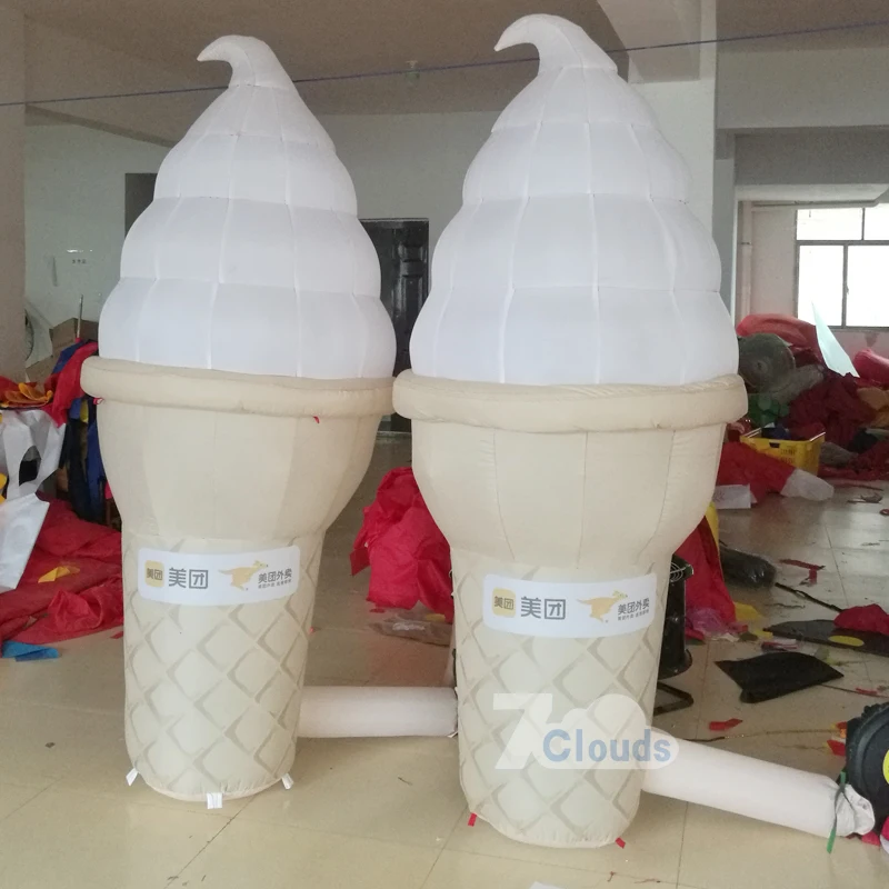 3m inflatable ice cream cone inflatable ice cream model with blower