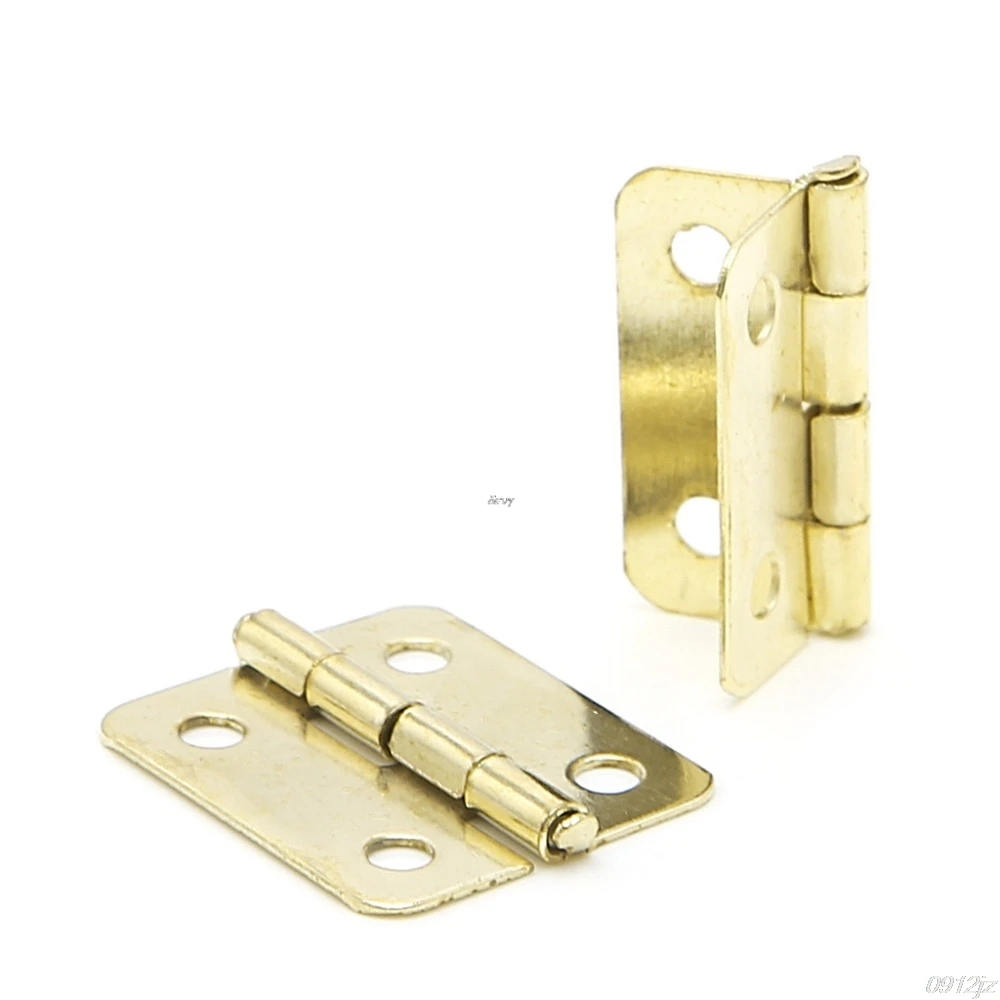 10x Kitchen Cabinet Door 4 Holes Drawer Hinges Jewelry Box Furniture 18x16mm Furniture Hinges C90A New Drop ship