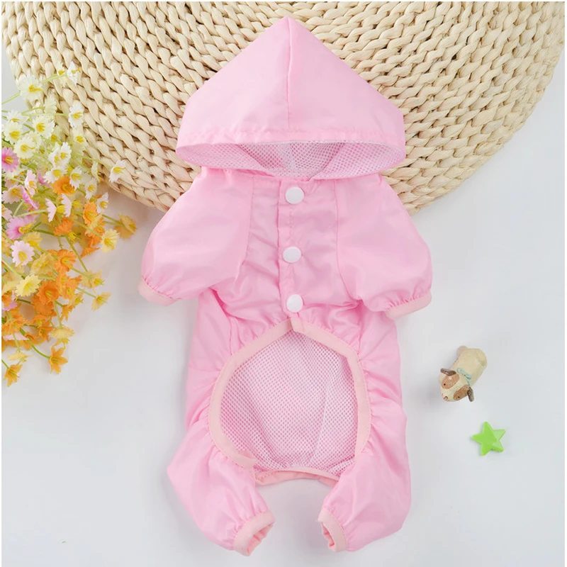 XS-XXL Pet Rain Coat Outdoor Hooded Raincoat For Small Large Dogs Jumpsuit Pets Waterproof Overalls Puppy Dog Jacket Dog Clothes