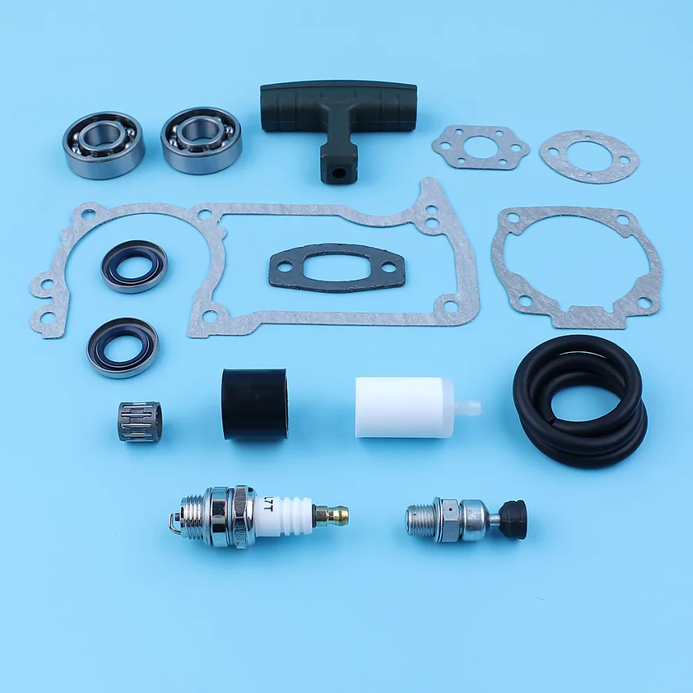 Imagem -05 - Juntas de Válvula de Descompressão Conjunto para Husqvarna Rolamento do Virabrequim Vedação do Óleo Filtro de Linha de Combustível Punho de Punho Motosserra 51 55 254 257