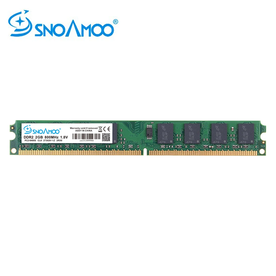 SNOAMOO Desktop PC DDR2 2GB Ram 800MHz 667Mhz PC2-6400S CL6 240Pin 1.8 V Memory For Intel Compatible Computer Memory