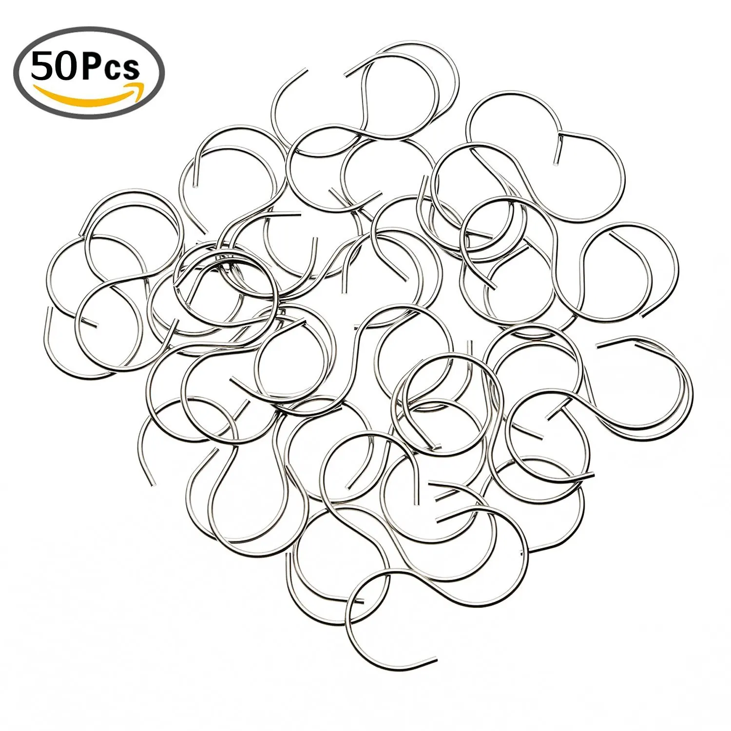 100 Pieces 1.5 Inch Wooden Round Tag with Hole and 50 Pieces Stainless Steel S Shaped Hooks for Family Board Chore DIY