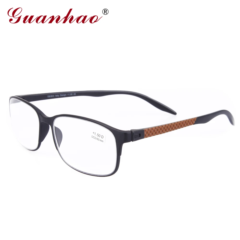 

Guanhao Designer Spectacle Reading Glasses TR90 Frame Fashion Hyperopia Colors Men Women Computer Glasses for Sight 1.0 1.5