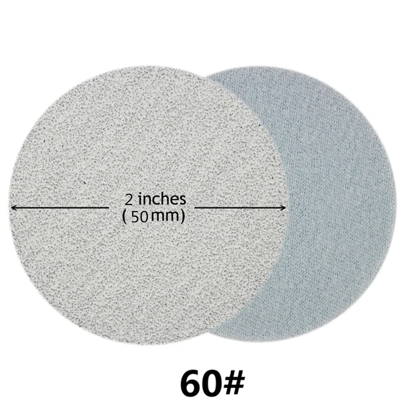 POLIWELL 30PCS 2 Inch 50mm Grit 60-1200 Aluminum Oxide White Sanding Discs Dry Sanding Paper for Grinder Power Tools Accessories