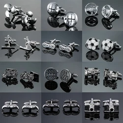 High quality stainless steel material Cufflinks Fashionable sports 18 style design French suit accessories men's gifts Jewellery