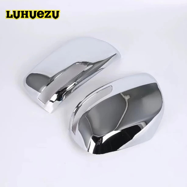 Chrome or Carbon Fiber Color Rear View Side Mirror Cover For Toyota Land Cruiser Prado 2018 FJ150 Accessories