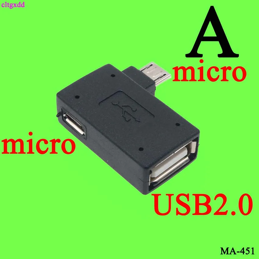 cltgxdd Micro Mini USB 2.0 Female to Male Power Supply Port 90 Degree Right Angled mini V3 V8 USB OTG Adapters