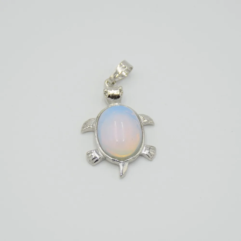 Cute Lovely Tortoise Necklace Pendant Natural Stone Bead Purple Rose Pink Quartz Turtle Charms Pendant For Women Jewerly Making
