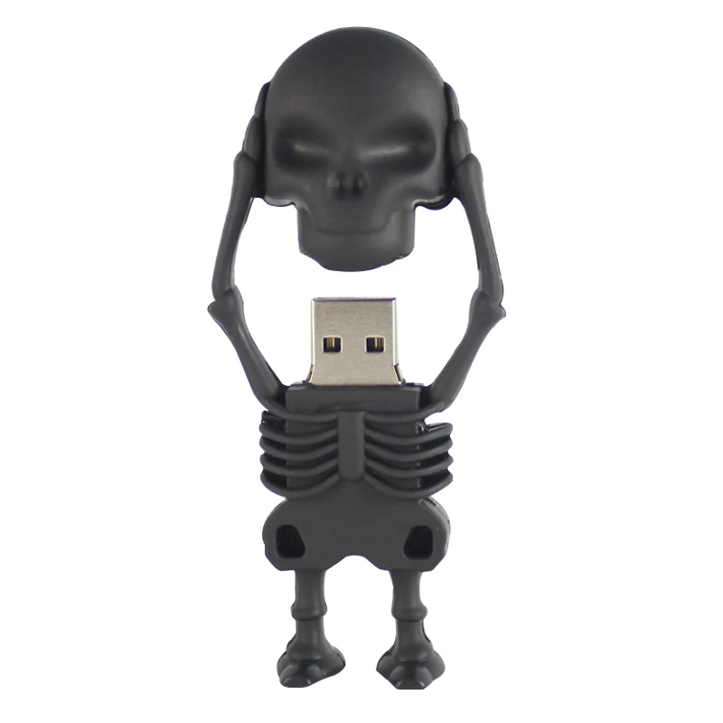 PenDrive cartoon Skeleton USB Flash Drive 64GB/8GB/16GB/32GB/4GB Memory Stick pen drive usb 2.0 disk free shipping