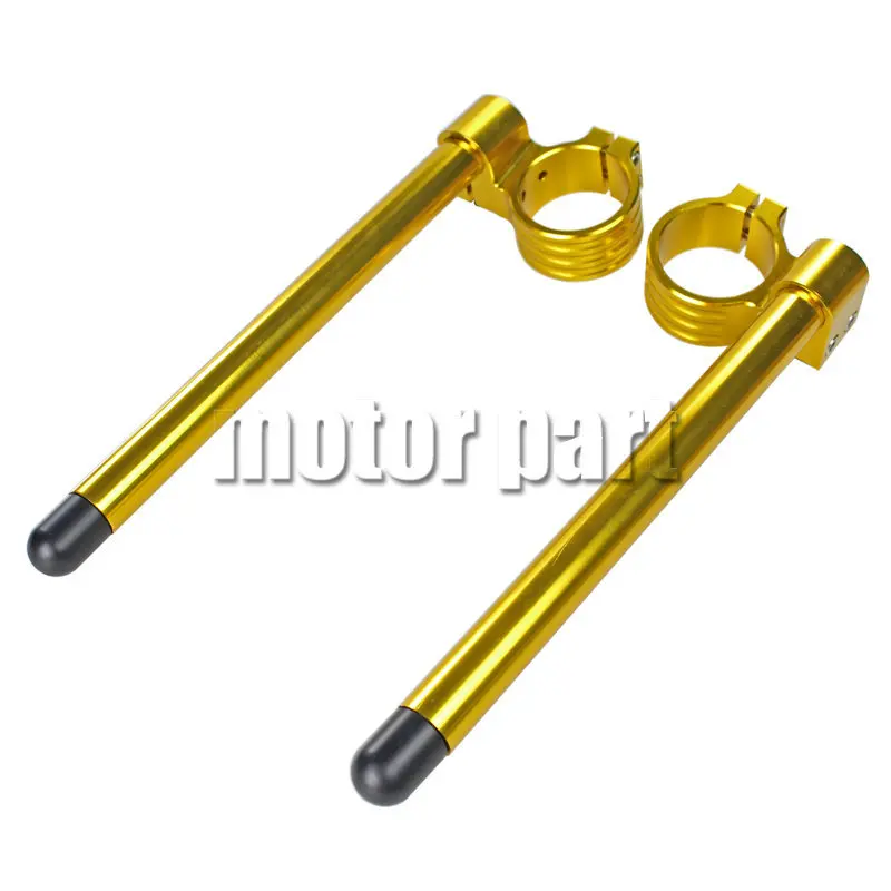 43mm Fork Tube For Yamaha YZFR6 FZR1000 YZF R6 FZR 1000 750RR FZR750RR OWO1 Clip-ons Handle Bar CNC Riser Handlebar Gold Color