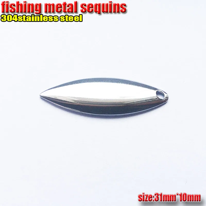 Fishing Spoon  willow leaf blades  Lure Accessories Spinner size:31mm*10mm thetemptation to strengthen to the fish 10pcs/lot