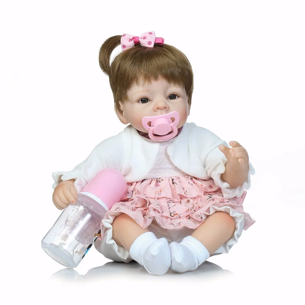 Reborn Babies Realistic Silicone Reborn Dolls 16 Inch/40 cm, Lifelike Baby Reborn Toys for Kid's Birthday Gift bonecas  menina