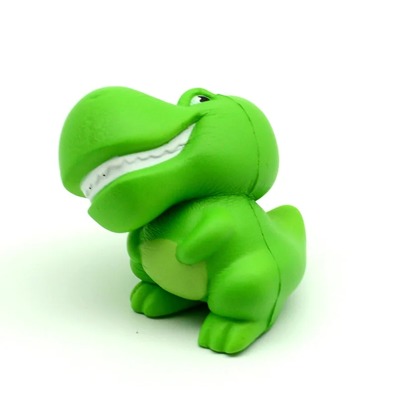 Kawaii Squishies Green Cartoon Dinosaur Squishy Slow Rising Squeeze Toys PU Simulation Stress Relief Vent Toy for Kids Adult