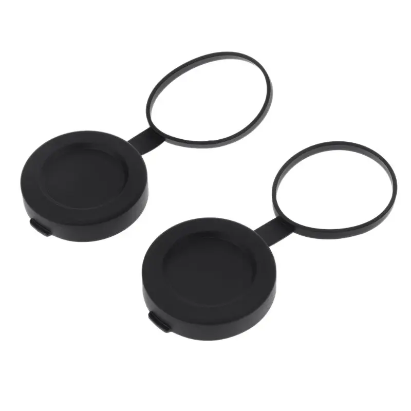 2 pieces Binoculars Protective Rubber Objective Lens Cap 42mm for Telescope with Outer Diameter 52-54mm