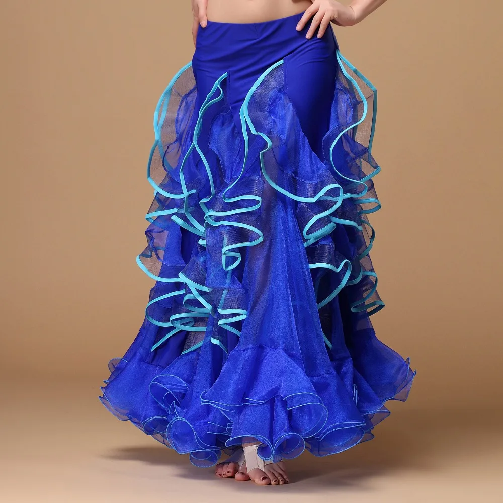 Stage Wear 2018 New Belly Dancing Clothing Long Fly Skirts Professional Women Chiffon Belly Dance Skirt Performance