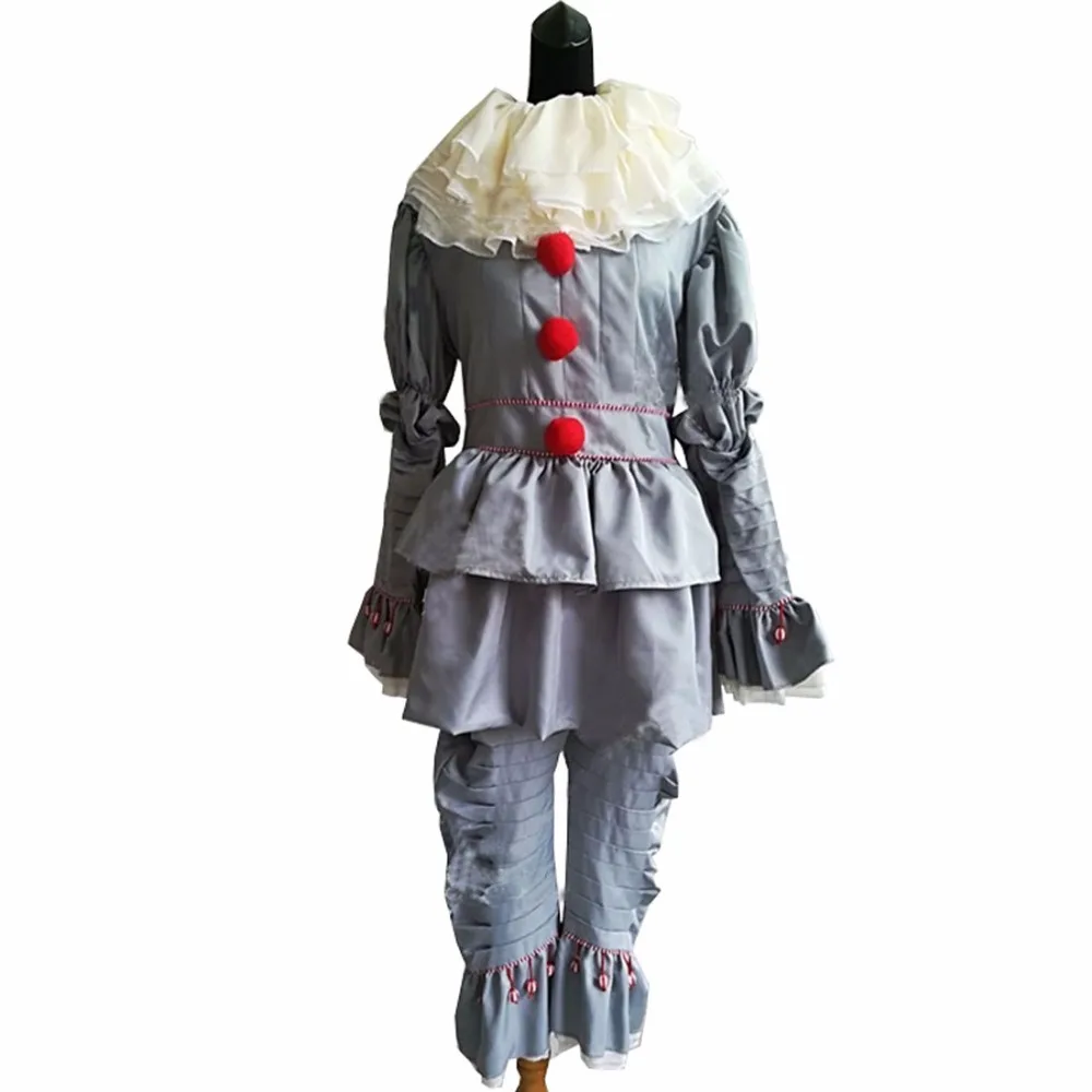 2017 Stephen King It Cosplay Costume Pennywise Costume Clown Costume Halloween Costumes For Men Custom Made Outfit Suit