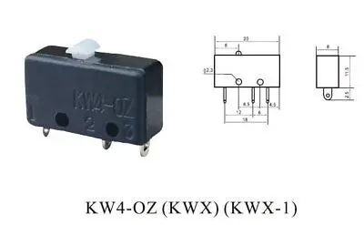 10 قطعة مفتاح صغير لنهاية الشوط 3A 125V AC KW4-OZ KWX KWX-1