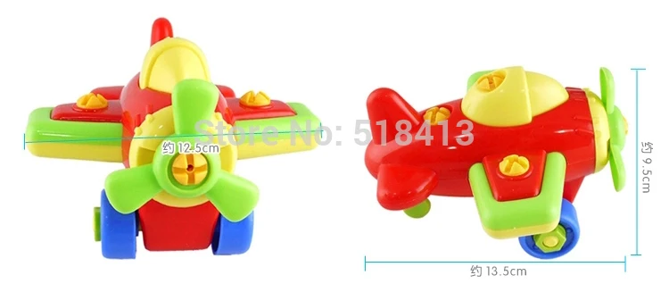 Propeller Aircraft Dismantling Educational Toys For Children Airplane Plastic 5-7 Years 2021