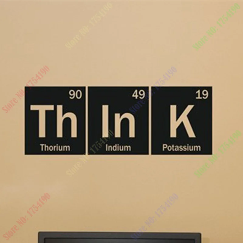 Think Science Periodic Table Elements Living Room Home School Office Vinyl Art Carving Wall Decal Sticker for Home Window Decor