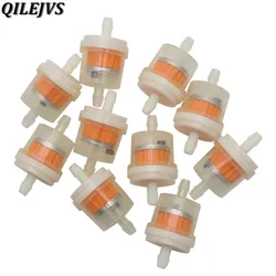 QILEJVS 10Pcs 4/25'' 4mm Hose Motorcycle Scooter Gasoline Filter Clear Inline Gas Fuel