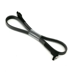 Angitu Sleeved 6GB/s Data SATA 3.0 90 Degree Angle High Speed Sata III Cable Cord With Locking Latch for Hard Drives