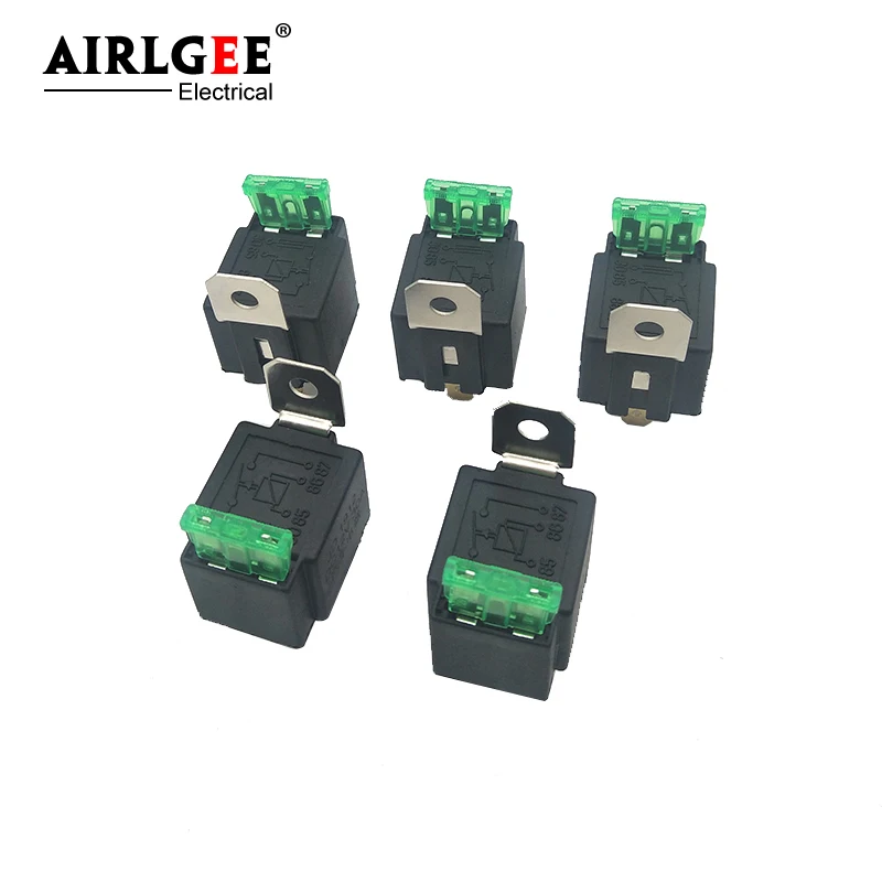 

5pcs jd1912 DC12V/24V 30A 4 Pins 1NO Contact Type Vehicle Car Relay With Fused Switch