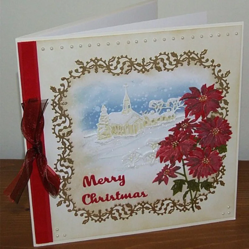 

BRIGHT FLOWER Metal Cutting Die DIY Silver Handmade Stencil Card Album Photo Making Scrapbooking Template Decoration