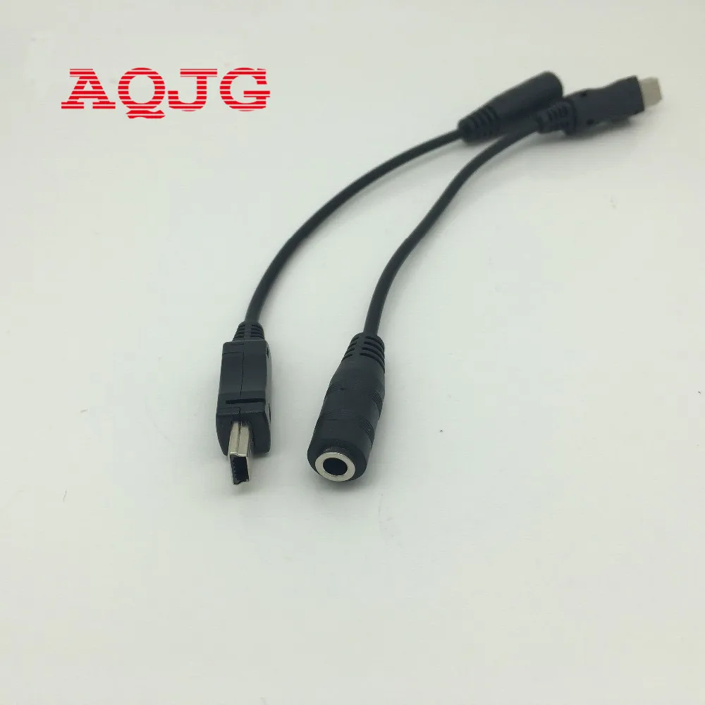 Mini USB Male to 3.5mm Jack Female Audio Cable Cord for Active Clip Mic Microphone Adapter for GoPro Hero 1 2 3 3+ Sports Camera