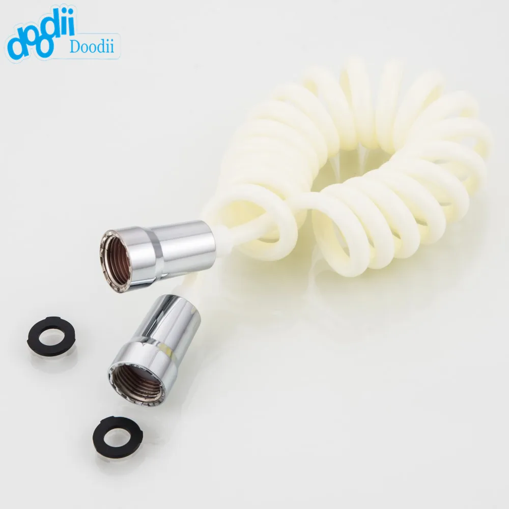 

Doodii Bathroom Brass ABS Spring Flexible Shower Hose For Water Plumbing Toilet Bidet Sprayer Gun Bathroom Accessories 2 Meters